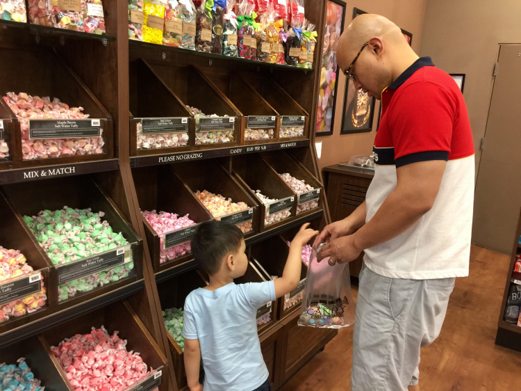 Noah and James candy store
